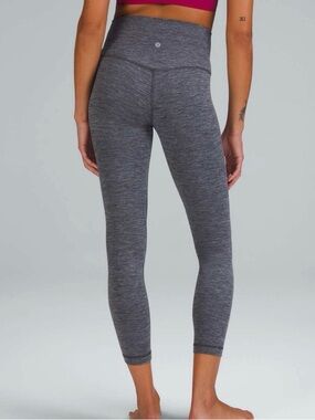 Lululemon Align High-Rise Pant 25" in 
Heathered Graphite Grey Blue